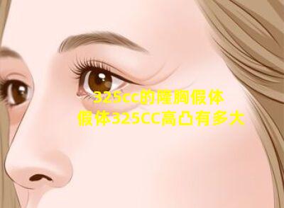325cc的隆胸假体 假体325CC高凸有多大